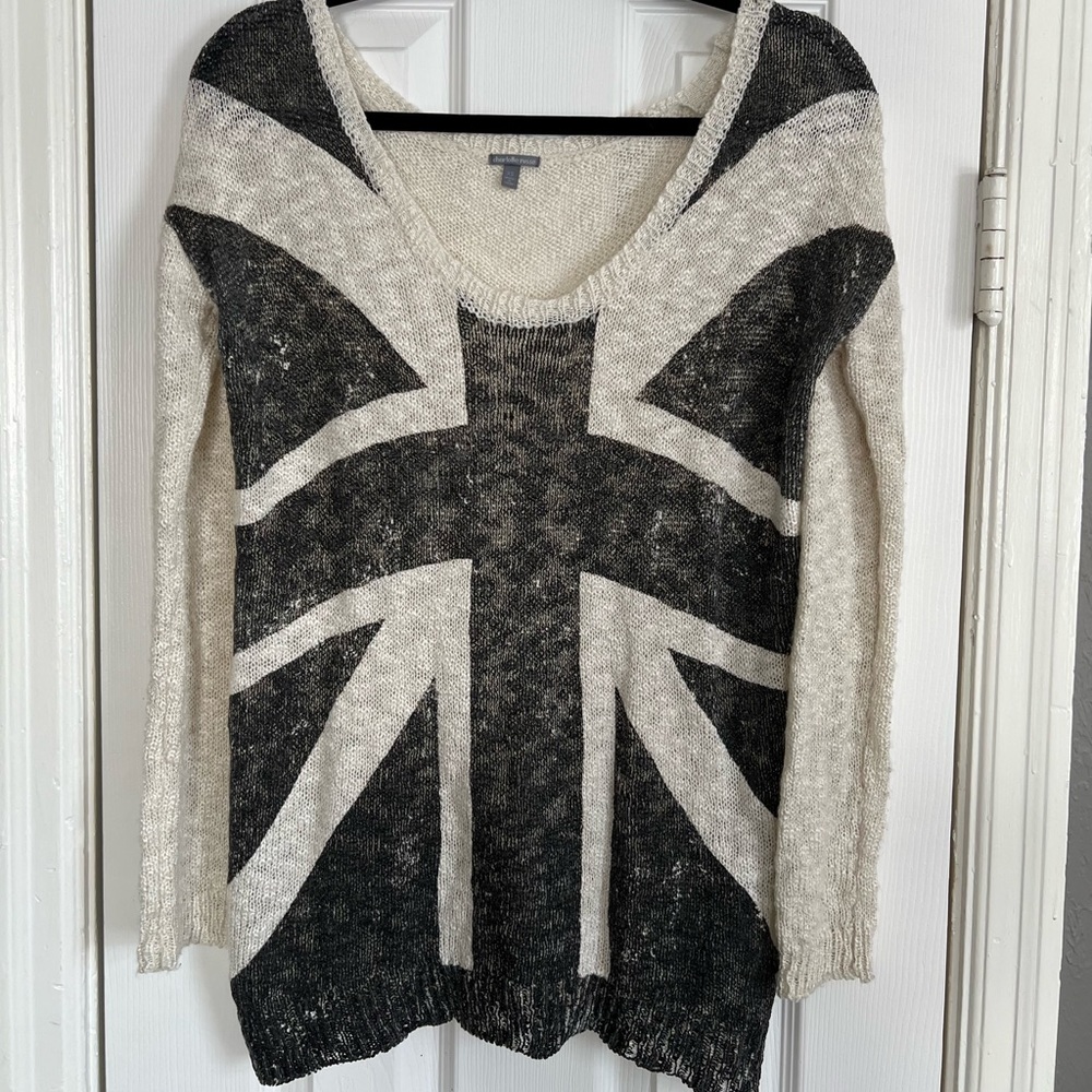 Charlotte Russe Cream and Black Sweater